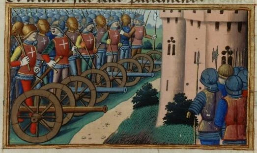 Le siège de Bayonne dans les Vigies de Charles VIl par Martial d'Auvergne.