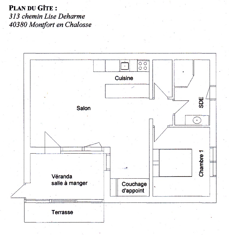 Moresmau17 Moresmau - plan gîte Pourtiou