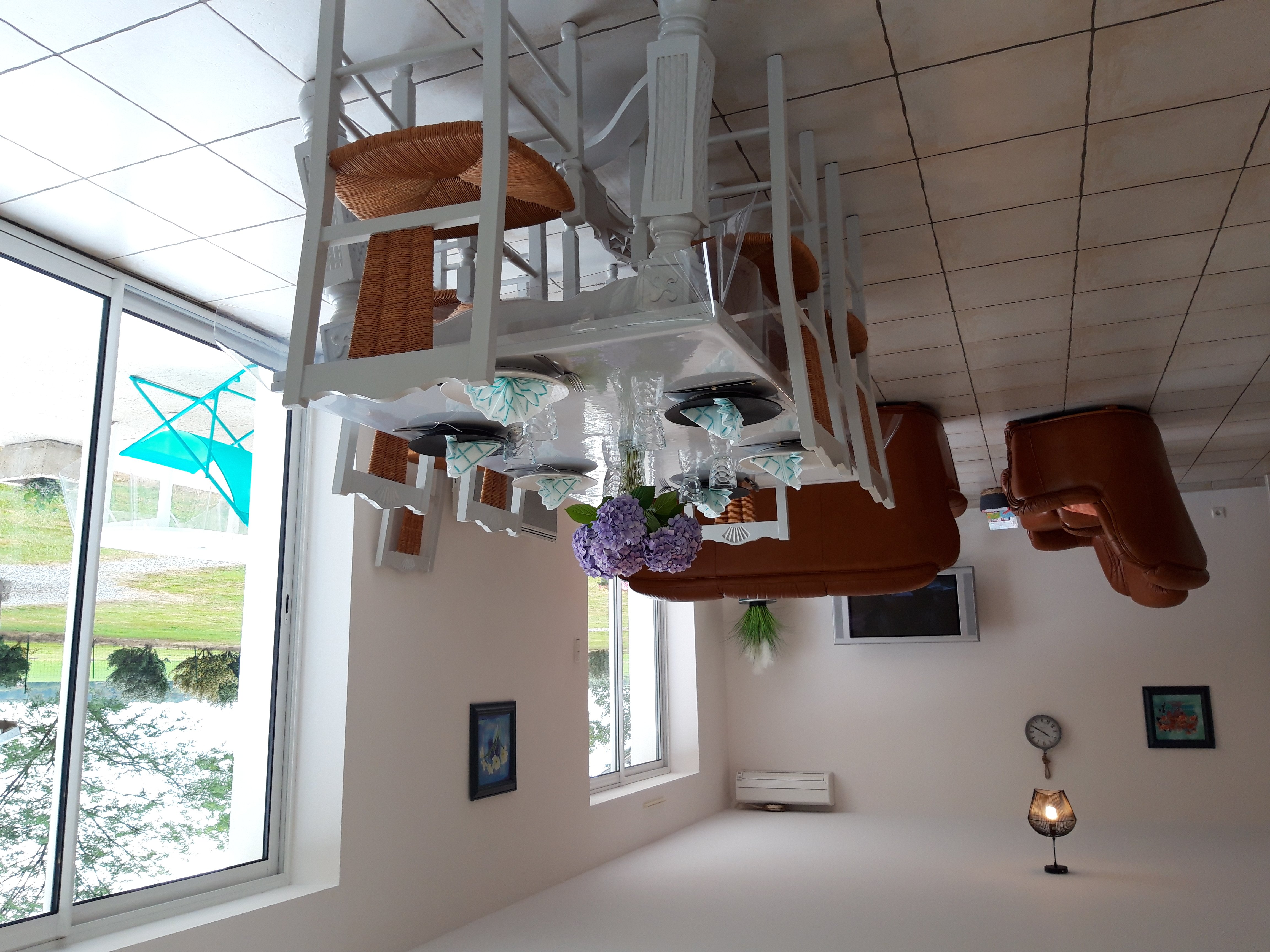 GDF40Salle à manger du gite la Téoulère à Haut Mauco Gites de France Landes