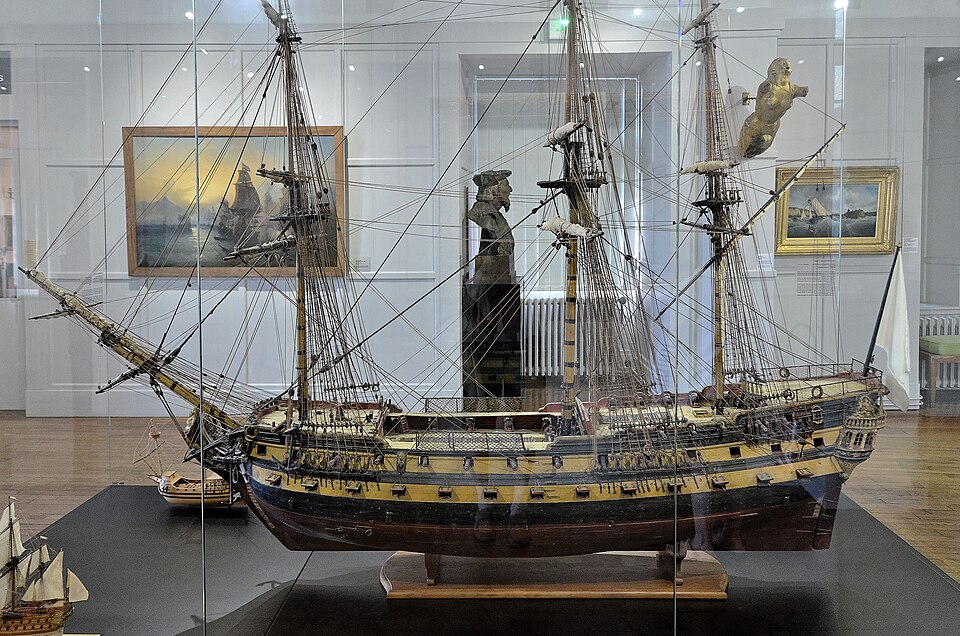 Dieppe_(Seine-Maritime)__Château-musée_-__Le_Beaumont__(Vaisseau_de_la_Compagnie_des_Indes,_Modèle_de_chantier)