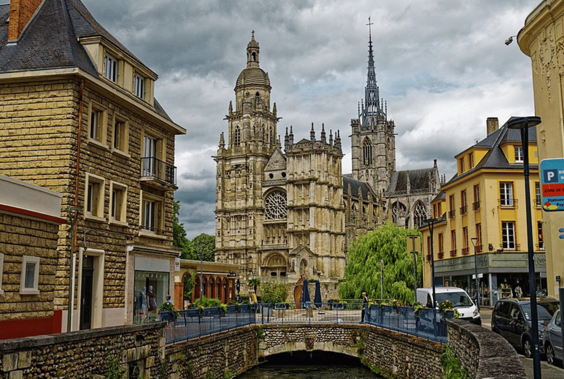Photo Evreux Vue centre ville Cathedrale