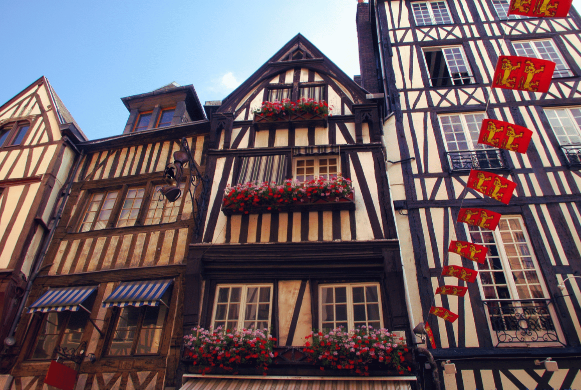 Façades de maisons à Rouen