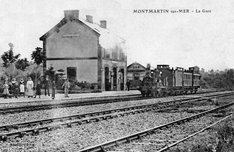 Gare Montmartin Sur Mer en 1900