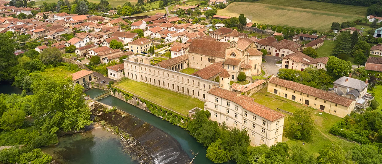 Sorde-l'Abbaye - Vue aérienne de la ville