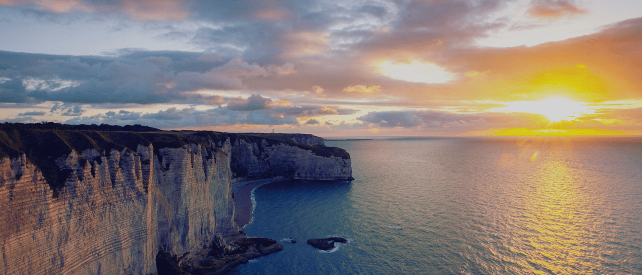 Lever de soleil Etretat