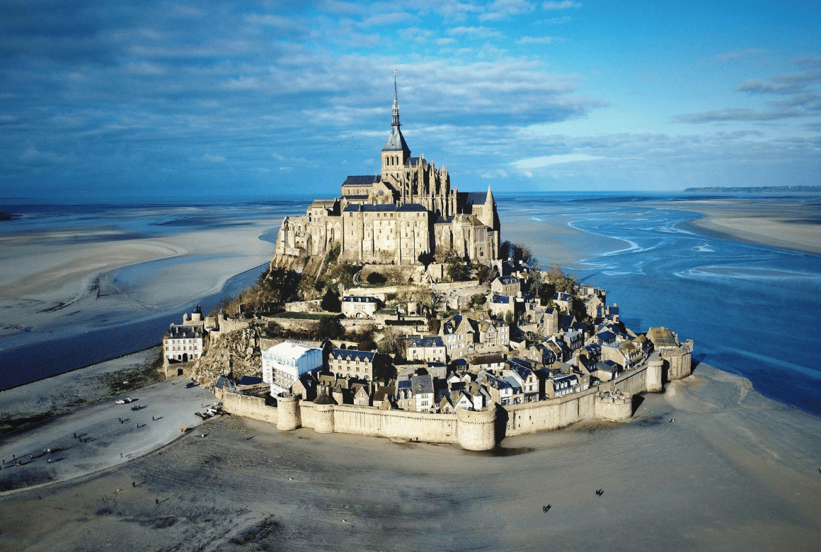Vue aerienne Mont Saint Michel