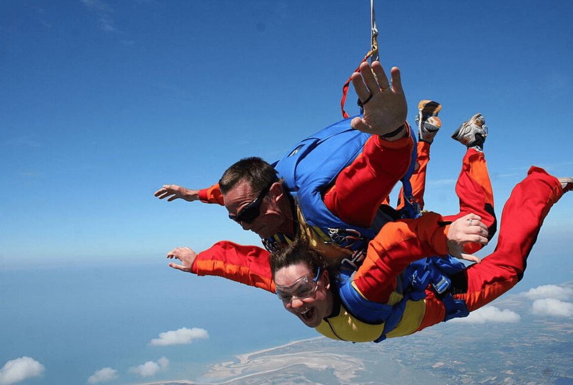 Parachutisme au-dessus des plages du débarquement