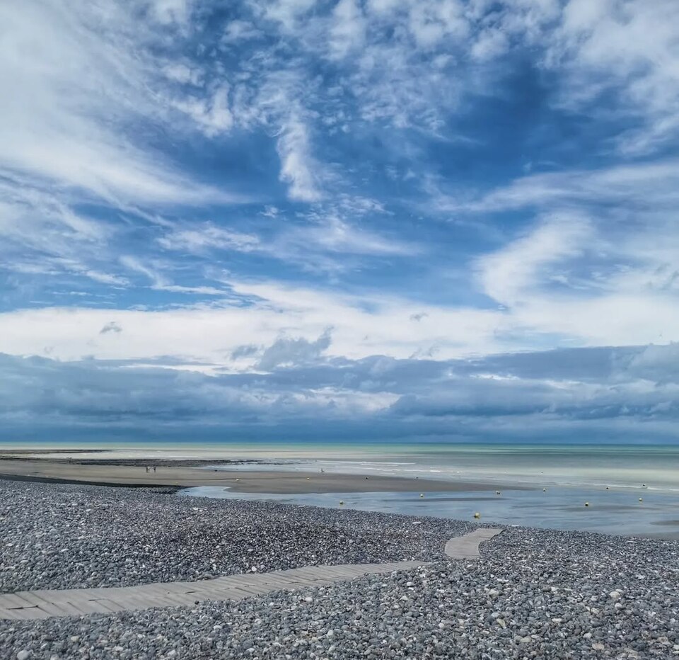 Plage de galets a Quiberville