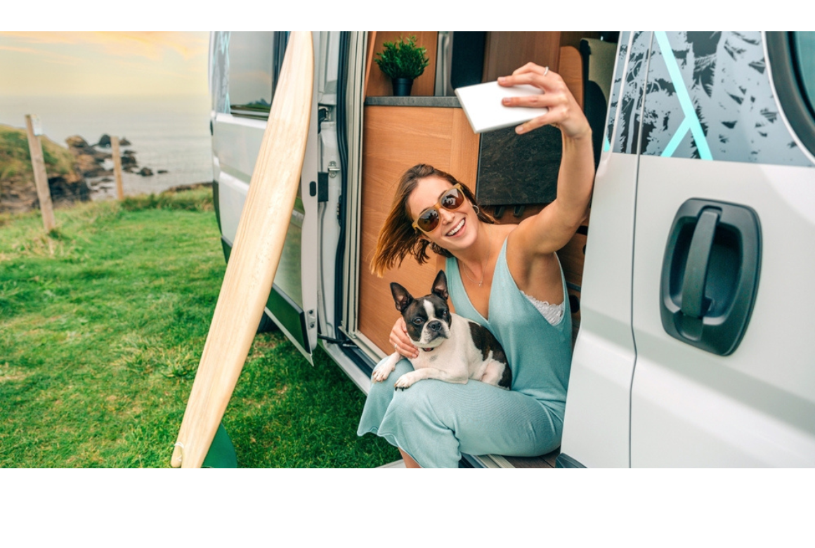 Famille dans un van
