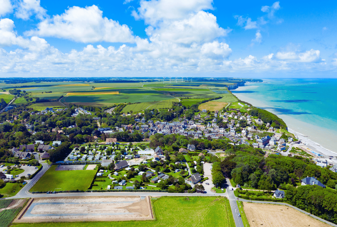 Vue aérienne de Veules-les-Roses