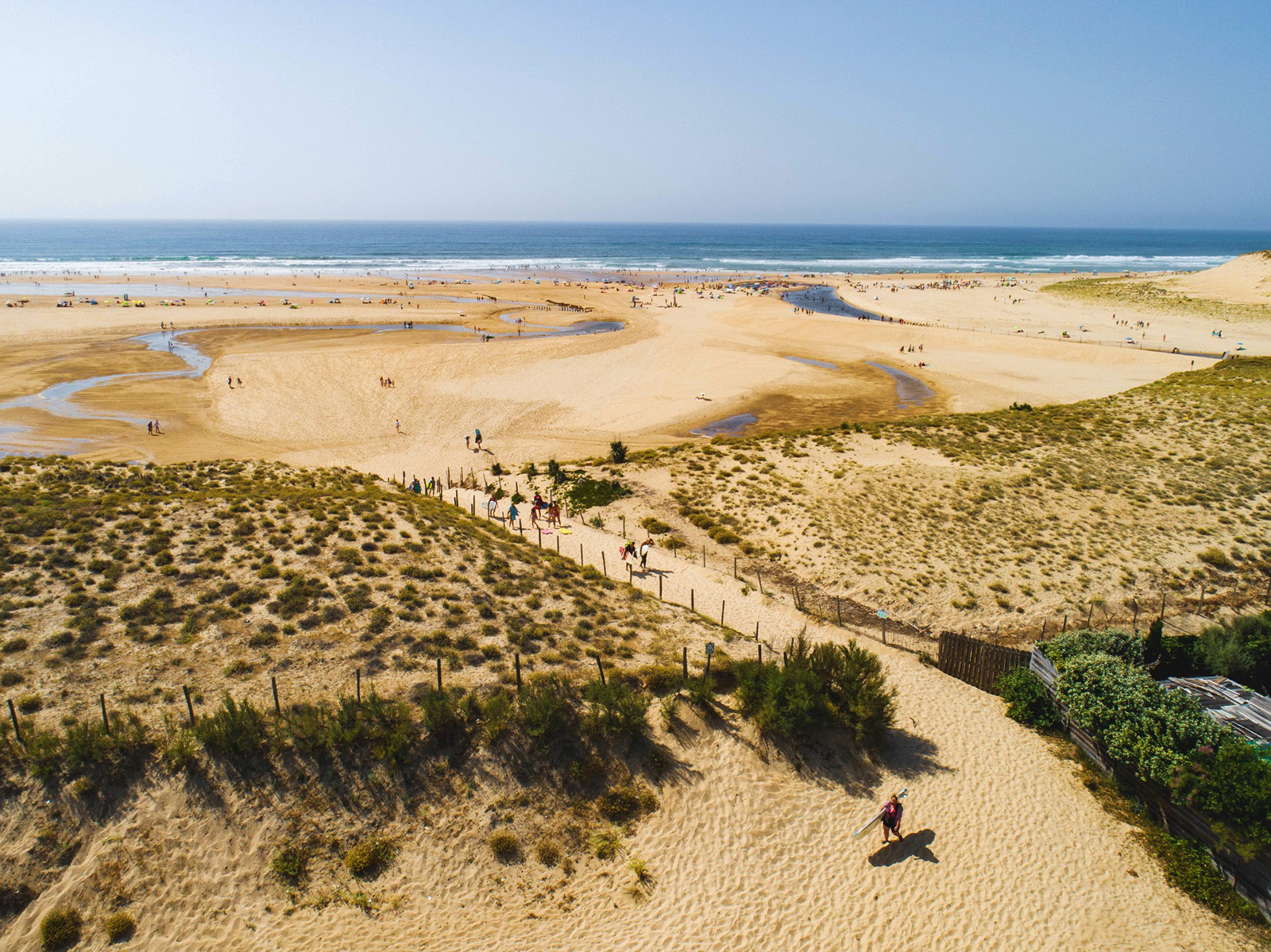 camping saint martin landes atlantique sudAccès-plage-drone
