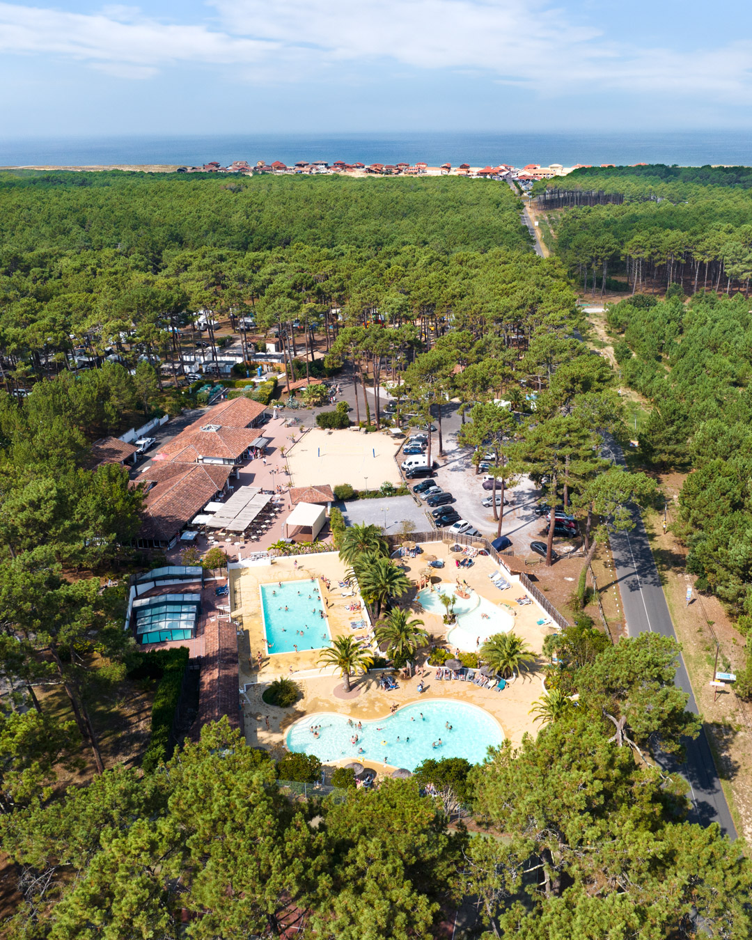 Ciela Villagecamping-saint girons-vue drone camping-eurosol-ciela-village 1