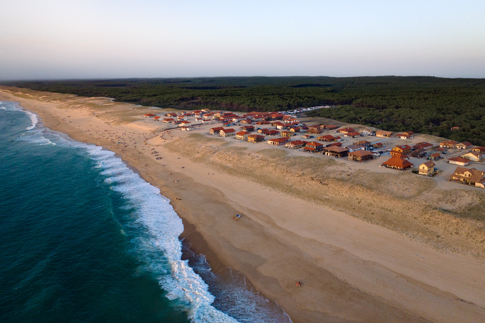 Ciela Villagecamping-saint girons-vue drone plage-eurosol-ciela-village 2
