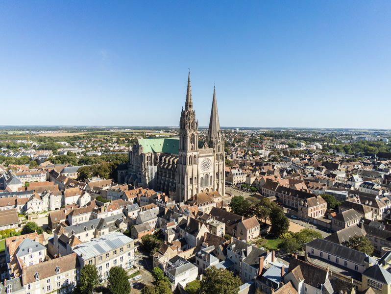 C. AnaniguianCathédrale et Trésor de Chartres, vue aérienne 2 © Cyril Ananiguian – CMN, Paris