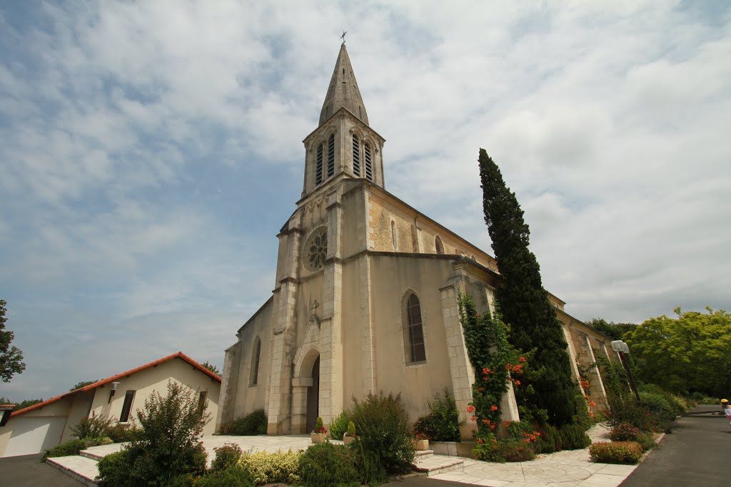 MapioEglise Façade clocher Gamarde-les-Bains ©Mapio