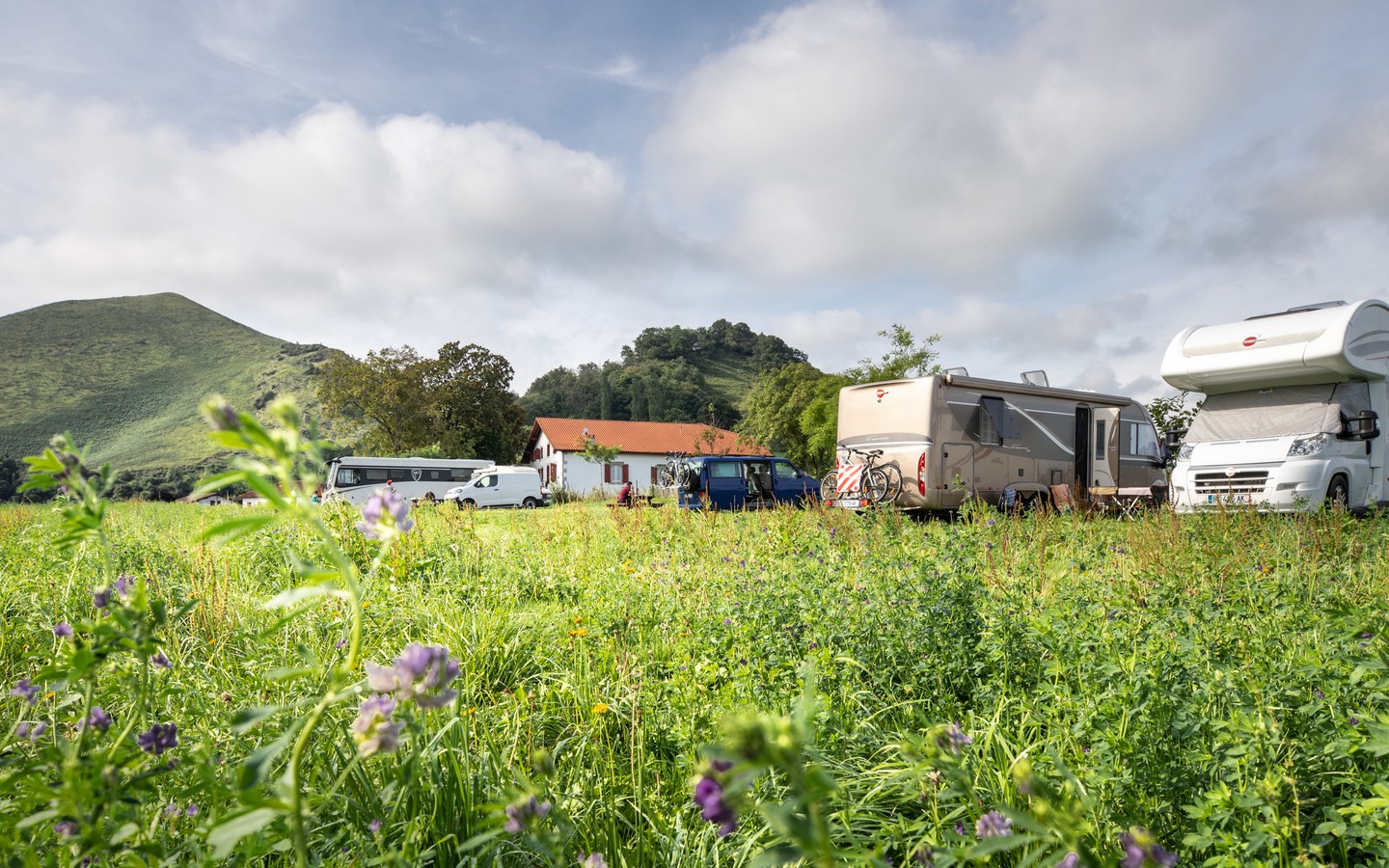 CaroleproAire de camping car de la ferme Agerria-Saint-Martin d'Arberoue-Pays Basque