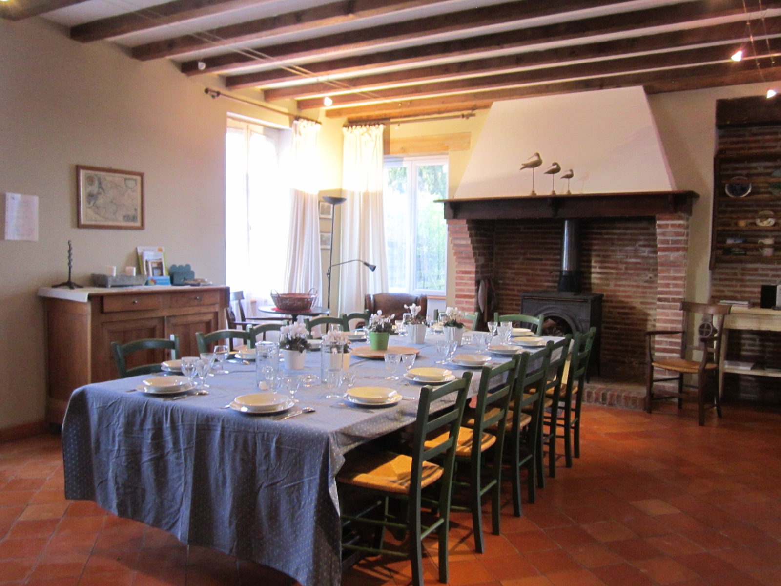 GDFSéjour et cheminée du Gîte Petit départ à Parleboscq - Gîtes de france Landes