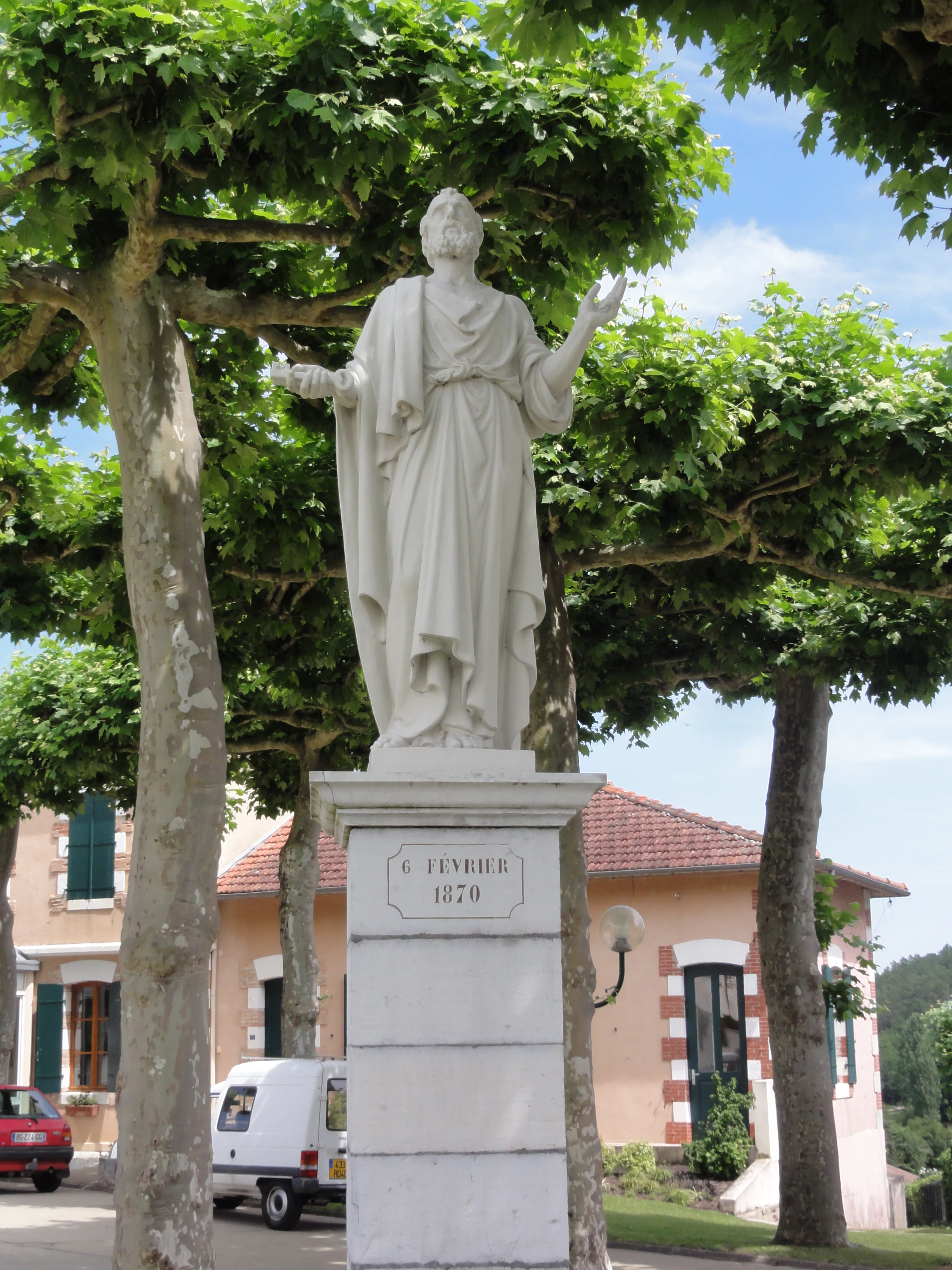Lesperon (Landes) Statue Saint Pierre.JPG