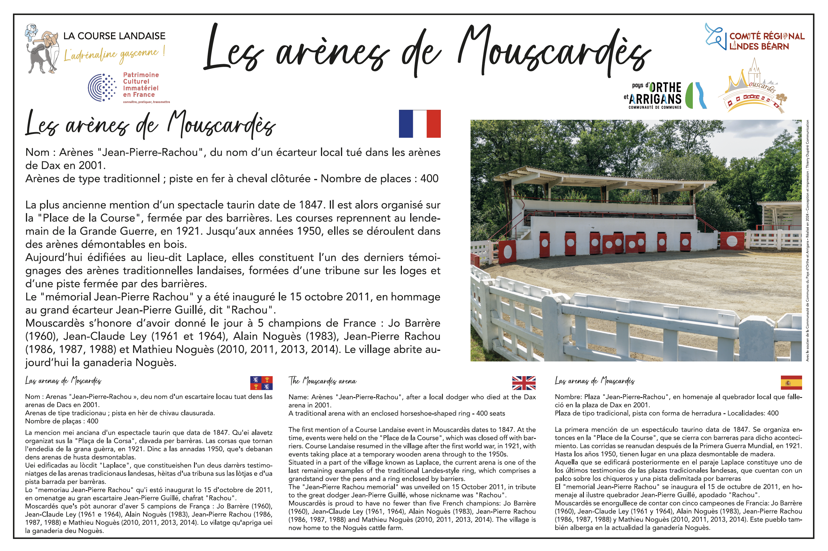 CCPOAMouscardès - panneau arènes
