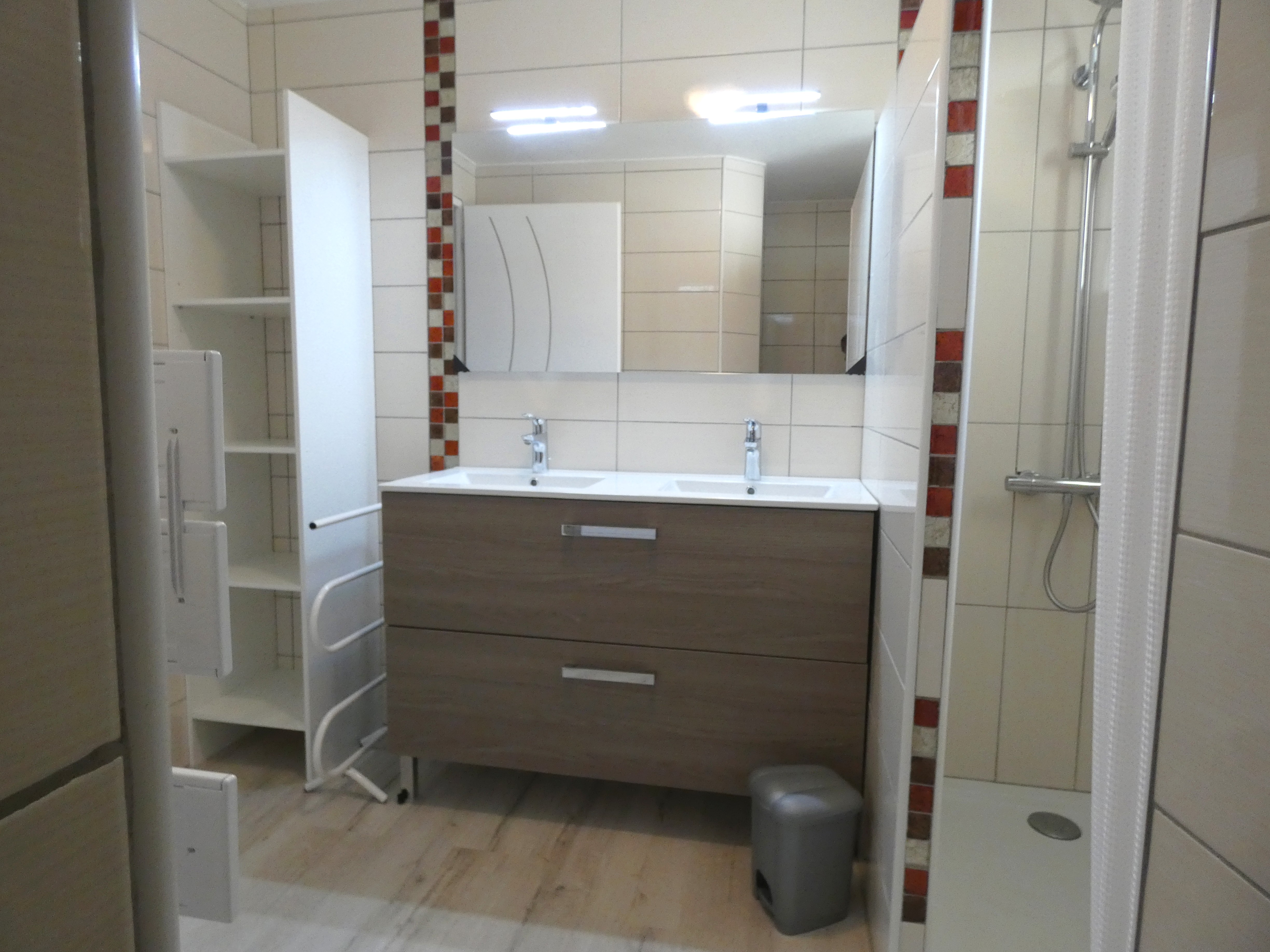 GDF40Salle d'eau du Gîte Salis à Toulouzette Gîtes de France Landes
