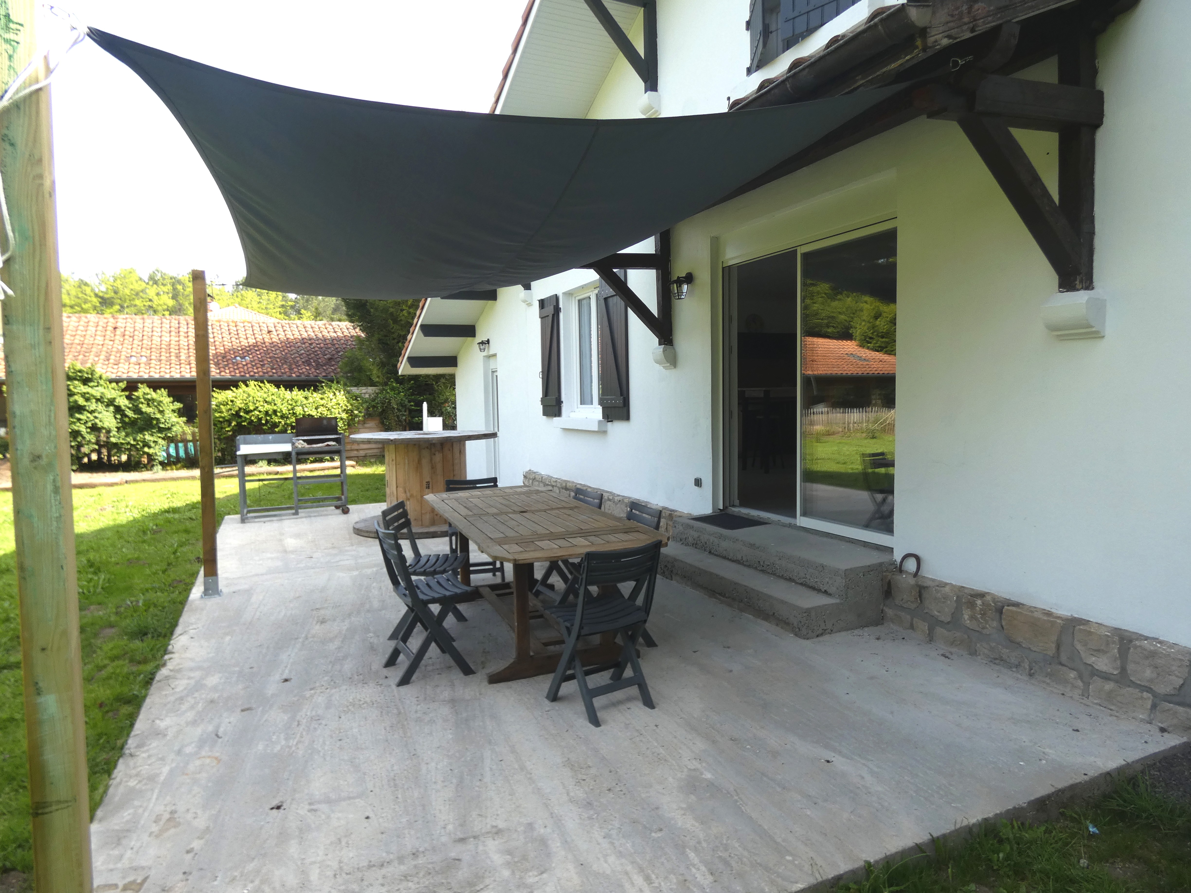 GDF40Terrasse du Gîte du Beth à St Vincent de Paul avec Gîtes de France Landes