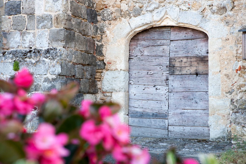 OT LANDES ARMAGNACRimbez et Baudiets - Eglise Saint Luperc - Porte